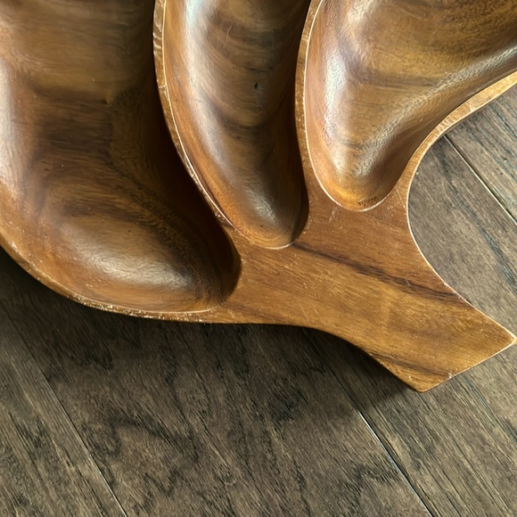 Vintage Monkey Pod Wood Serving Dish - Picture 7 of 7